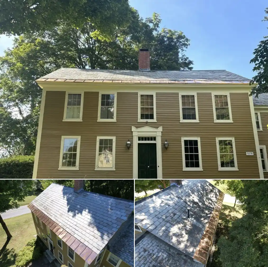 Completed ice dam roof repair by the best Bismarck Roofing Company