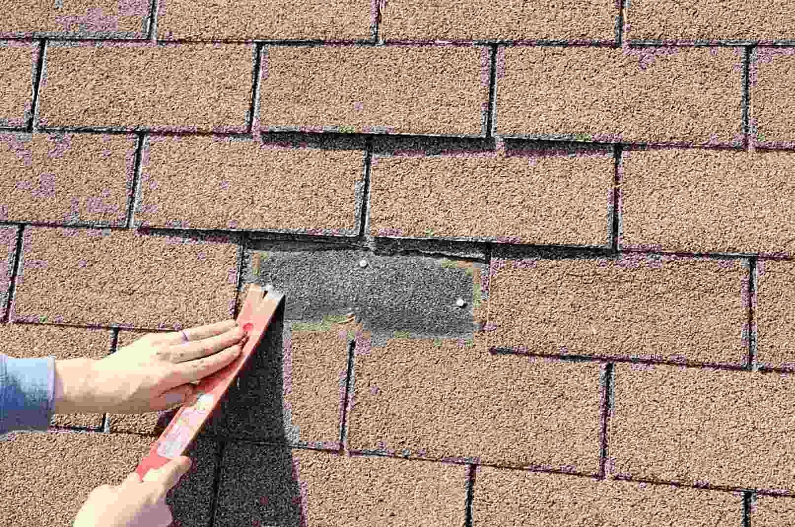 Roof repair work on asphalt shingles in Bismarck, North Dakota by Bismarck Exterior Pros