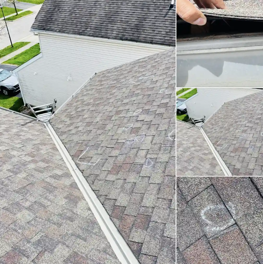 Detailed wind damage roof inspection by professional Roofing Contractor Bismarck ND
